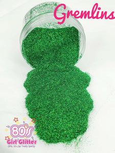 Gremlins - Glitter - Green Glitter - Green Holographic Ultra Fine Glitter - Loose Glitter