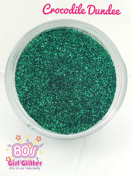 Crocodile Dundee - Glitter - Green Glitter - Emerald Green Glitter