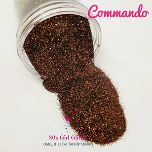 Commando - Glitter - Brown Glitter - Brown Metallic Glitter - 80's Girl Glitter