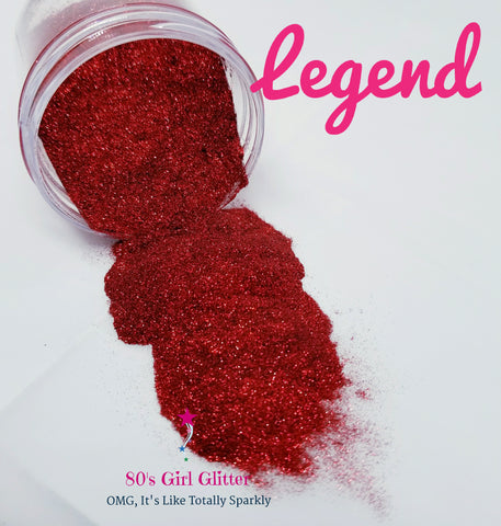 Legend - Glitter - Red Glitter - Red Microfine Glitter - 80's Girl Glitter