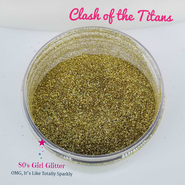 Clash of the Titans - Glitter - Gold Glitter - Gold Holographic Ultra Fine Glitter - 80's Girl Glitter