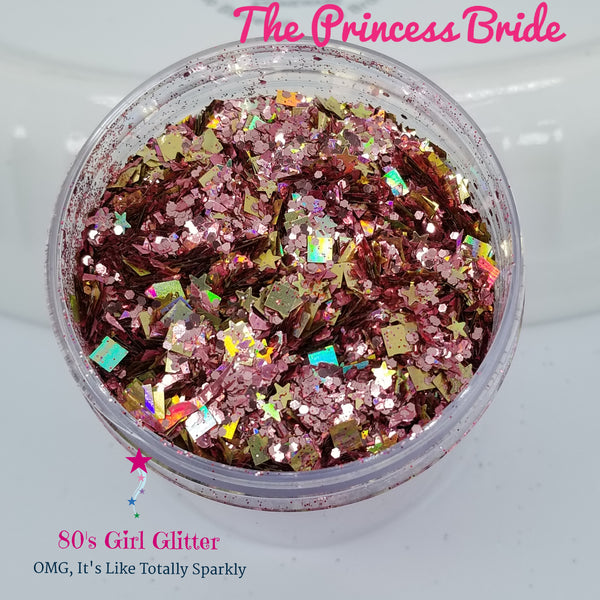 The Princess Bride - Glitter - Pink Glitter - Dark Pink Glitter - Pink Holographic Chunky Glitter - 80's Girl Glitter