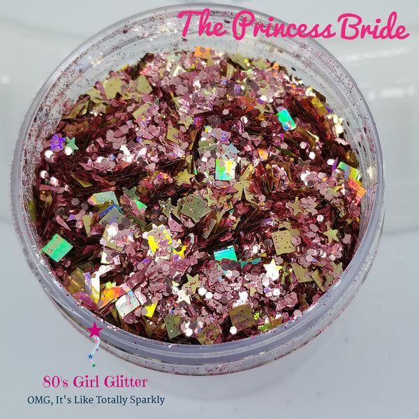 The Princess Bride - Glitter - Pink Glitter - Dark Pink Glitter - Pink Holographic Chunky Glitter - 80's Girl Glitter