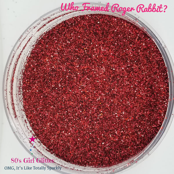 Who Framed Roger Rabbit? - Glitter - Dark Red Holographic Ultra Fine Glitter - 80's Girl Glitter