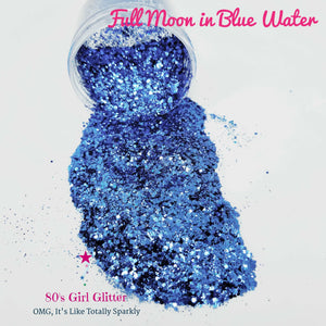 Full Moon in Blue Water - Glitter - Blue Glitter - Blue Glitter Mix