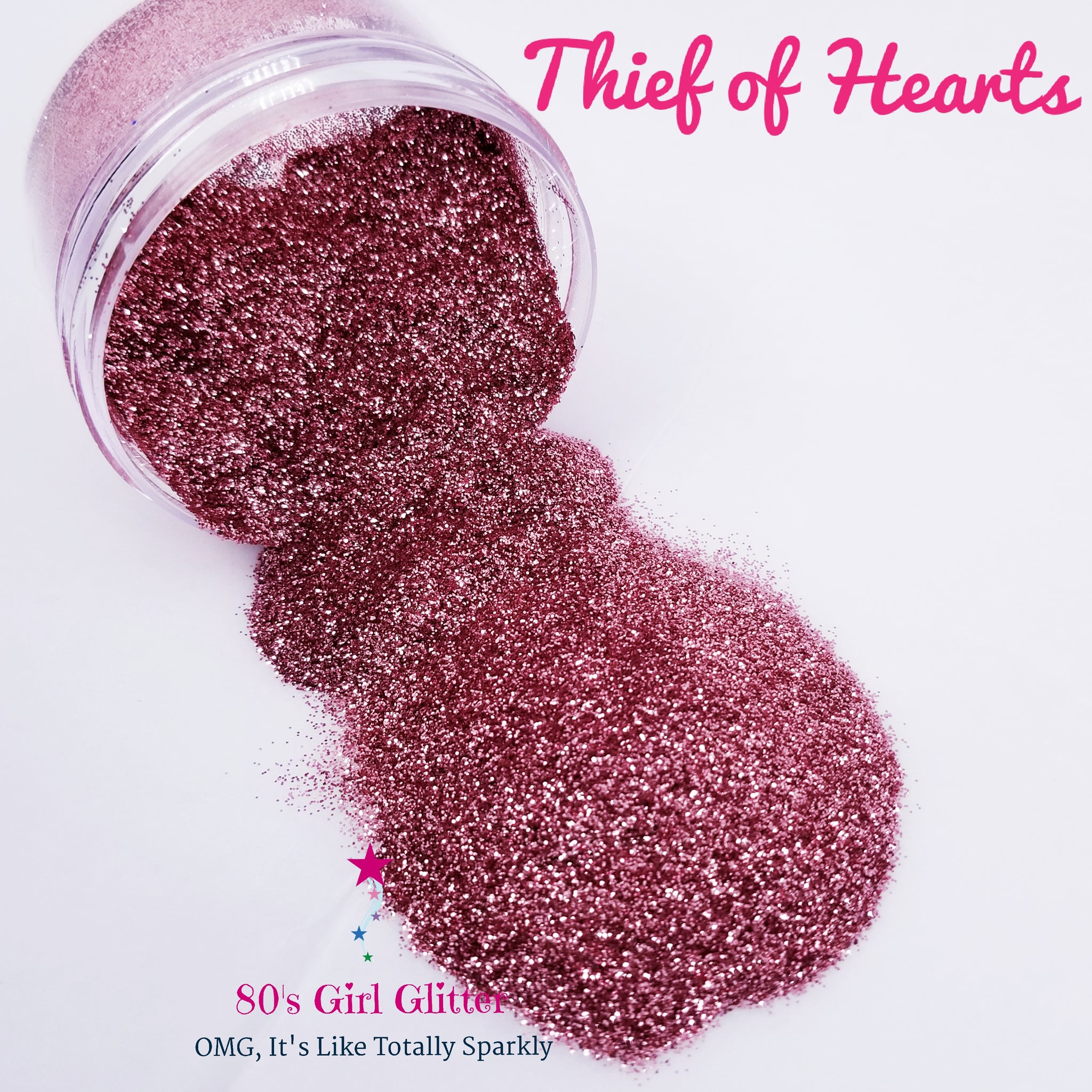 Thief of Hearts - Glitter - Pink Glitter - Dusty Pink and Silver