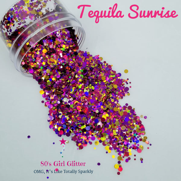Tequila Sunrise - Glitter - Glitter Shapes - Dot Glitter - Glitter for Tumblers - Glitter for Nails