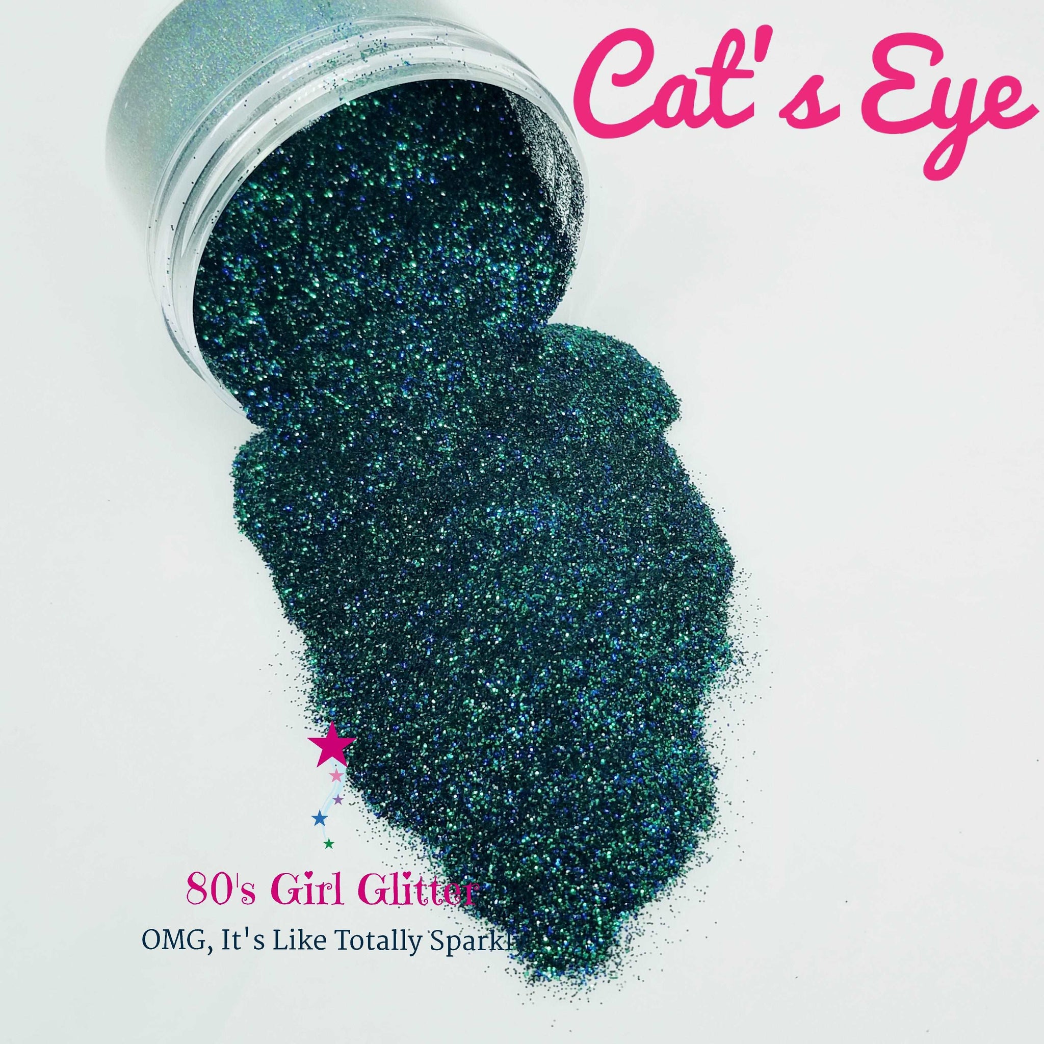 Cat's Eye - Glitter - Green Glitter - Ivy Green Glitter – 80's