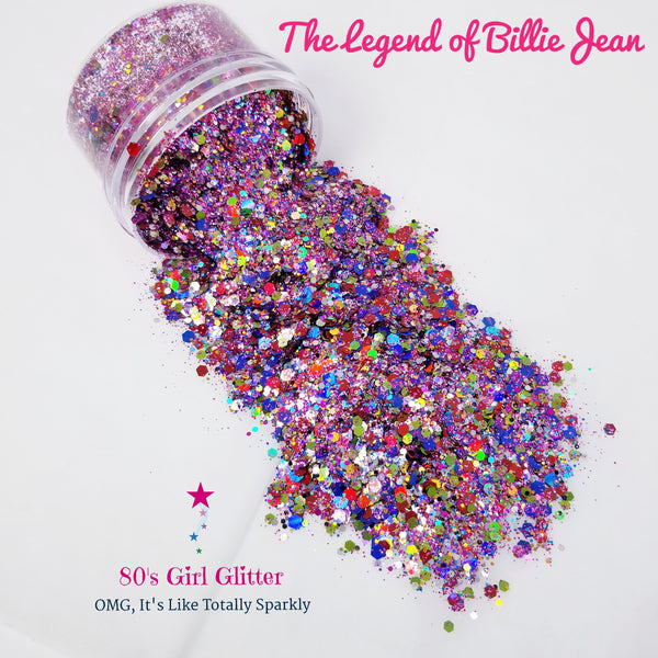 The Legend of Billie Jean - Glitter - Pink Glitter - Pink, Red, Blue, and Gold Holographic Glitter