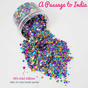 A Passage to India - Glitter - Glitter Shapes - Purple, Aqua, and Gold Glitter Dots