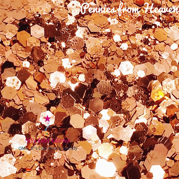 Pennies from Heaven  - Glitter - Copper Metallic Chunky Glitter Mix