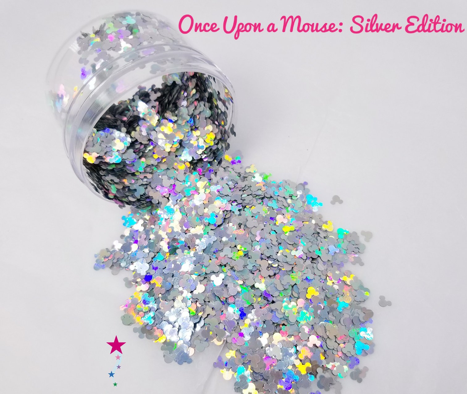 Once Upon a Mouse: Silver Edition - Glitter - Glitter Shapes - Silver Mickey Mouse Ear Shape