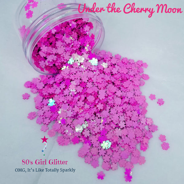 Under the Cherry Moon - Glitter - Glitter Shapes - Hot Pink Cherry Blossom Shaped Glitter