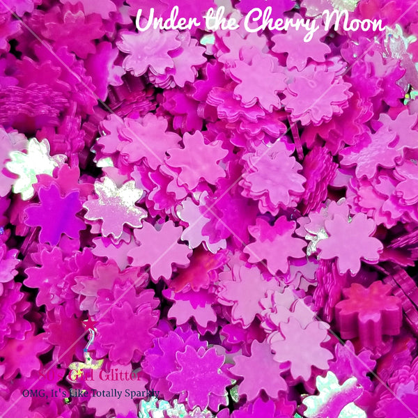 Under the Cherry Moon - Glitter - Glitter Shapes - Hot Pink Cherry Blossom Shaped Glitter