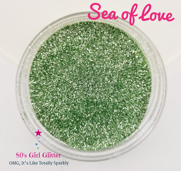 Sea of Love - Glitter - Green Glitter - Sea Green Metallic Glitter