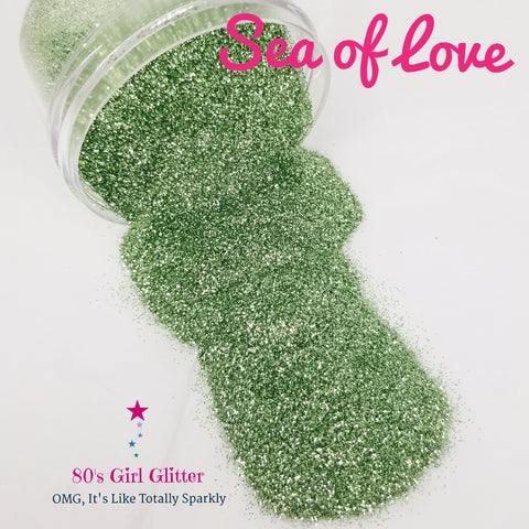 Sea of Love - Glitter - Green Glitter - Sea Green Metallic Glitter