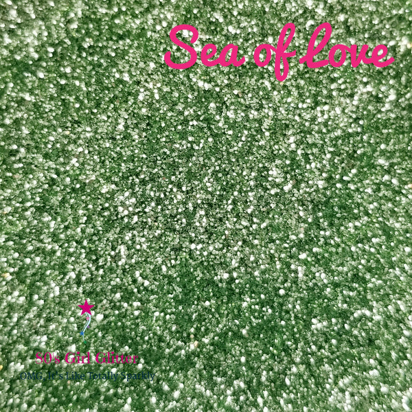 Sea of Love - Glitter - Green Glitter - Sea Green Metallic Glitter