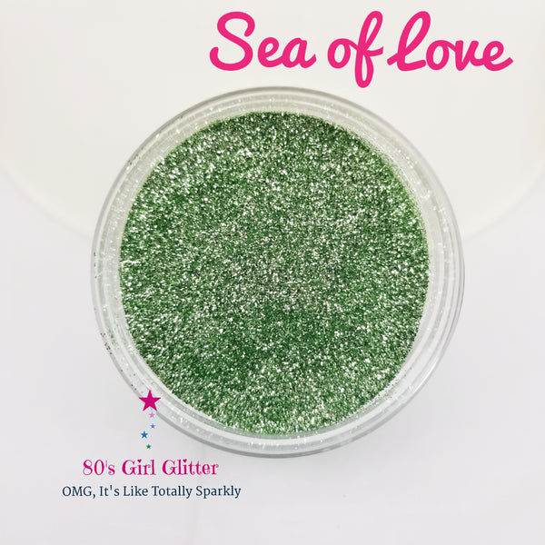 Sea of Love - Glitter - Green Glitter - Sea Green Metallic Glitter