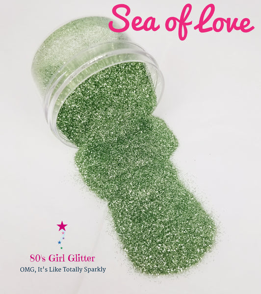 Sea of Love - Glitter - Green Glitter - Sea Green Metallic Glitter