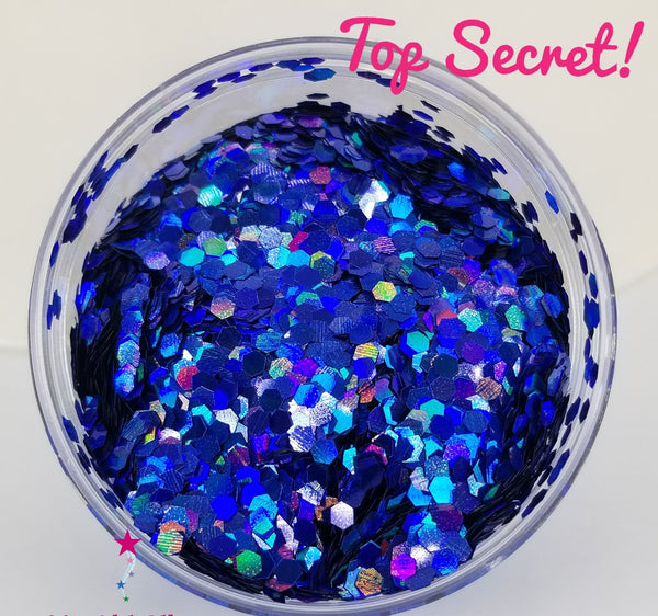 Top Secret! - Glitter - Blue Glitter - Large Blue Holographic Glitter