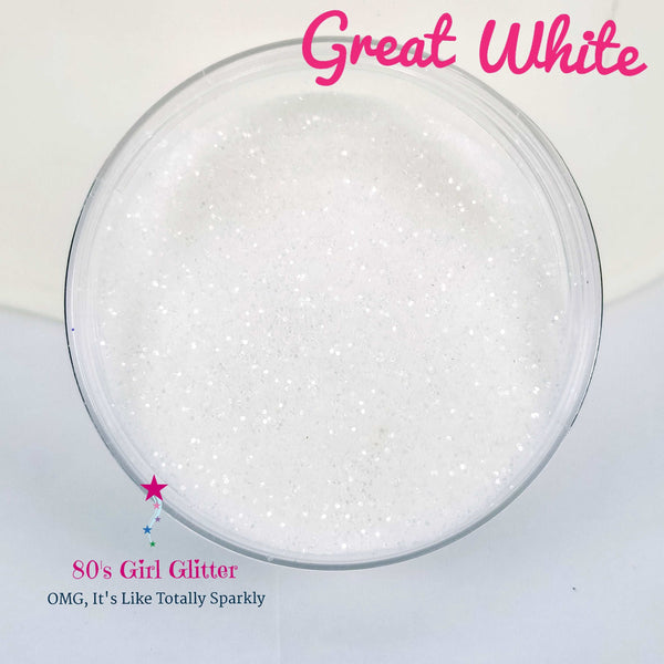 Great White - Glitter - White Glitter - White Fine Glitter - Solvent Resistant