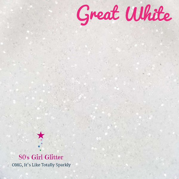 Great White - Glitter - White Glitter - White Fine Glitter - Solvent Resistant