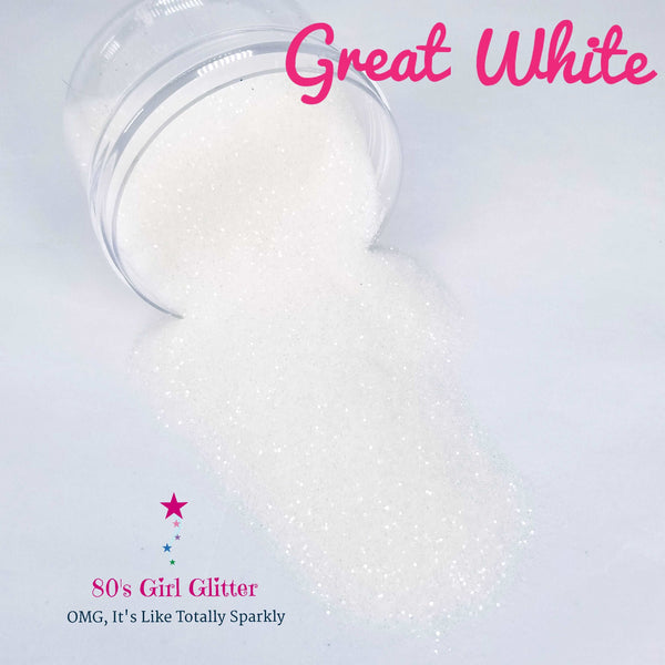 Great White - Glitter - White Glitter - White Fine Glitter - Solvent Resistant