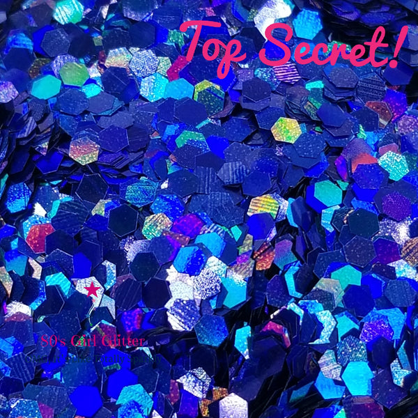 Top Secret! - Glitter - Blue Glitter - Large Blue Holographic Glitter