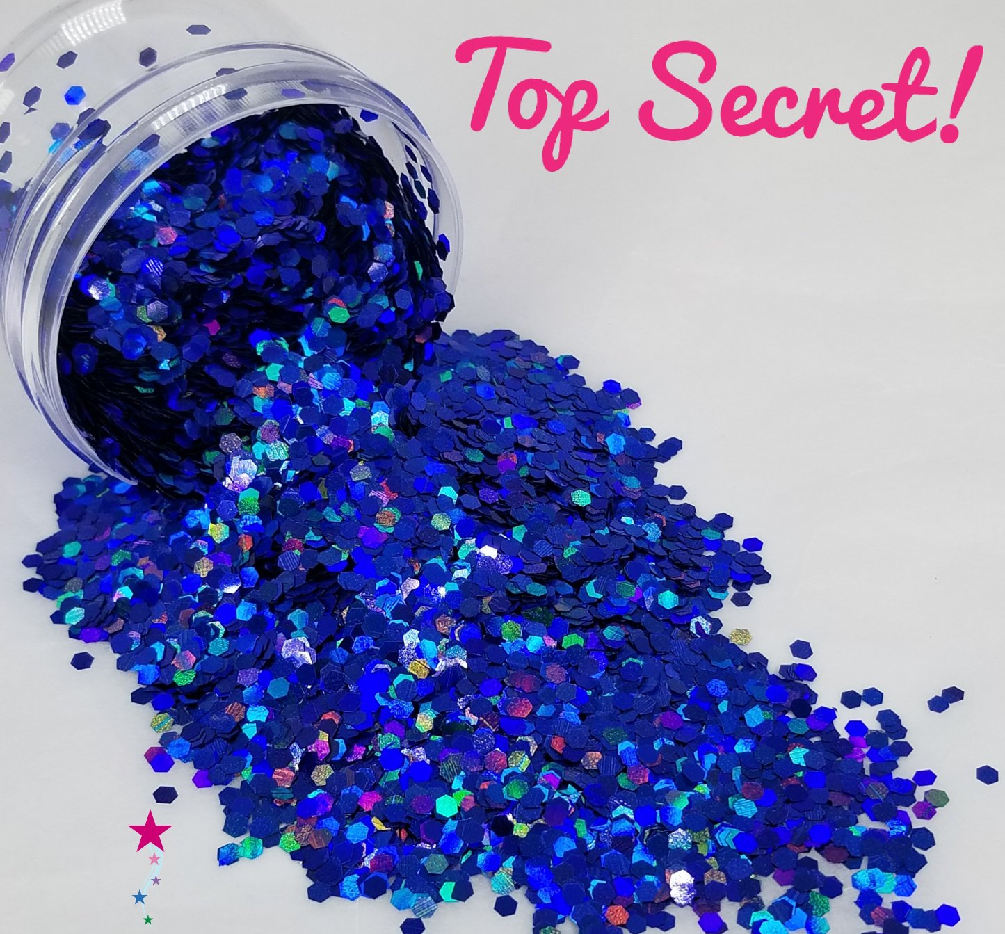 Top Secret! - Glitter - Blue Glitter - Large Blue Holographic