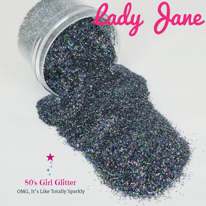 Lady Jane - Glitter - Gray Glitter - Gunmetal Gray Fine Sized Holographic Glitter