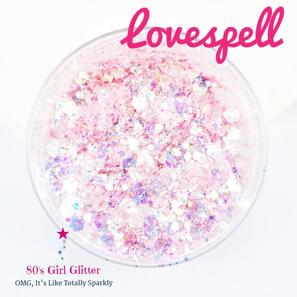 Lovespell - Glitter - Pink Opalescent/Iridescent Chunky Glitter Mix