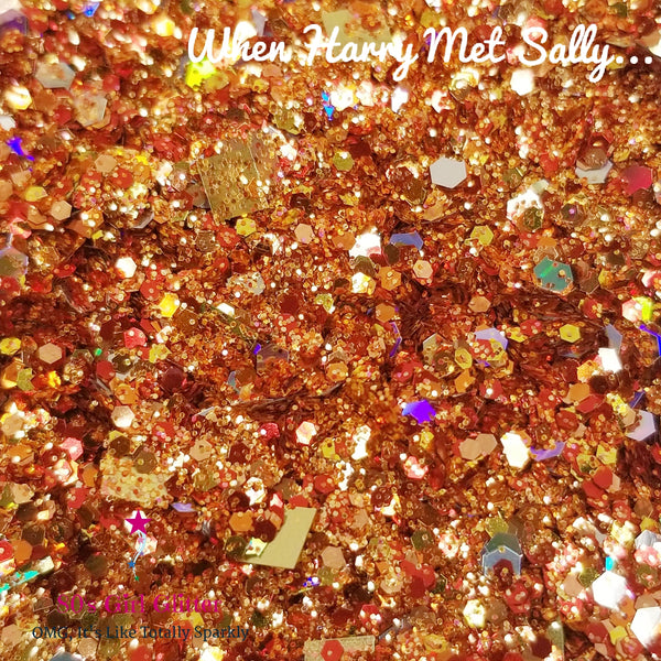 When Harry Met Sally - Glitter - Orange Glitter - Orange Chunky Holographic Glitter Mix