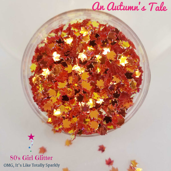 An Autumn's Tale - Glitter - Glitter Shapes - Maple Leaf Color Shifting 3-D Glitter