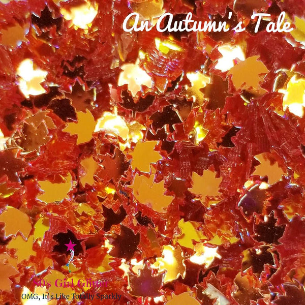 An Autumn's Tale - Glitter - Glitter Shapes - Maple Leaf Color Shifting 3-D Glitter