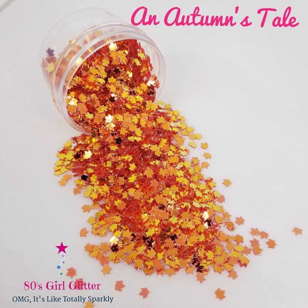 An Autumn's Tale - Glitter - Glitter Shapes - Maple Leaf Color Shifting 3-D Glitter