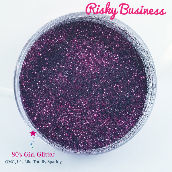 Risky Business - Glitter - Burgundy Wine/Pink Ultra Fine Glitter