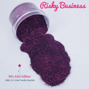 Risky Business - Glitter - Burgundy Wine/Pink Ultra Fine Glitter