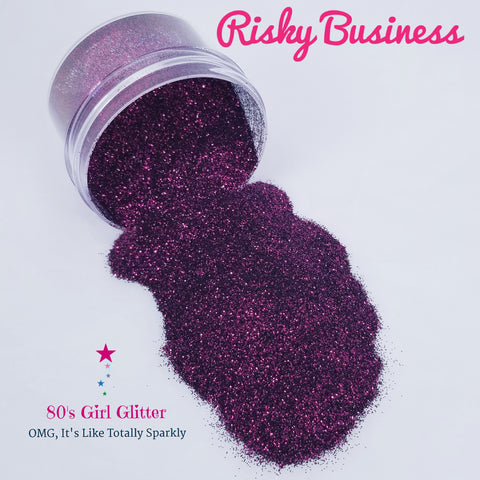 Risky Business - Glitter - Burgundy Wine/Pink Ultra Fine Glitter
