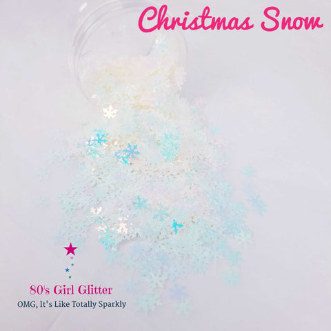 Christmas Snow - Glitter - Glitter Shapes - Iridescent/Opalescent Snowflake Glitter