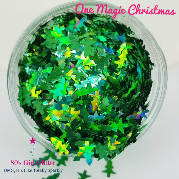 One Magic Christmas - Glitter - Glitter Shapes - Christmas Tree Shaped Holographic Glitter