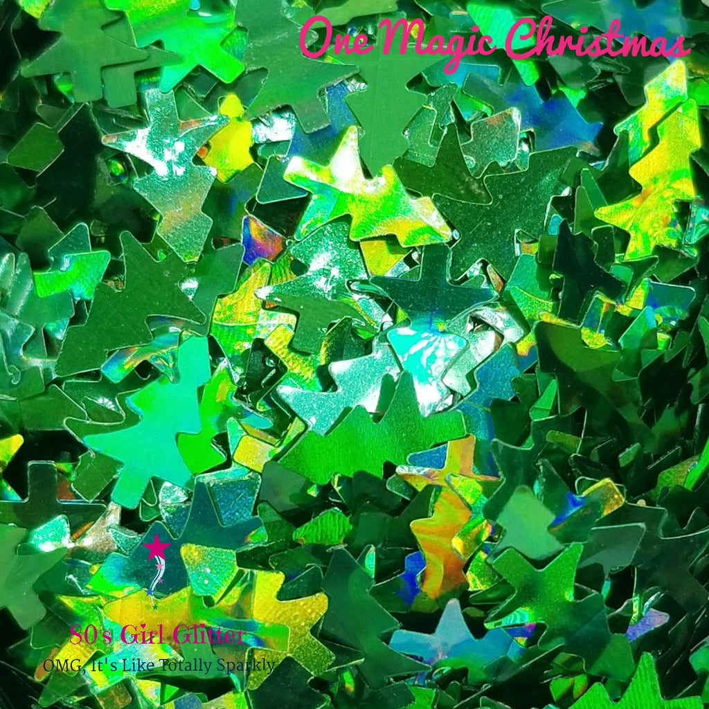 Christmas Tree Sequins Green Hologram Chunky Glitter for Resin 