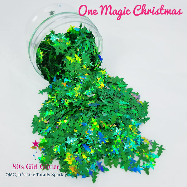 One Magic Christmas - Glitter - Glitter Shapes - Christmas Tree Shaped Holographic Glitter