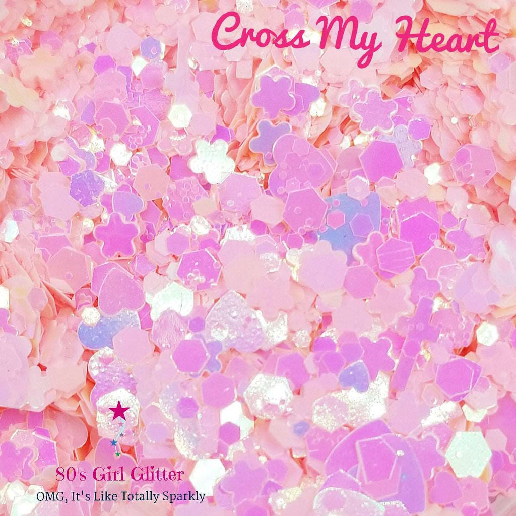 Pastel Pink Chunky Glitter Mix, Wholesale Bulk - CL07 Baby Girl Pink –