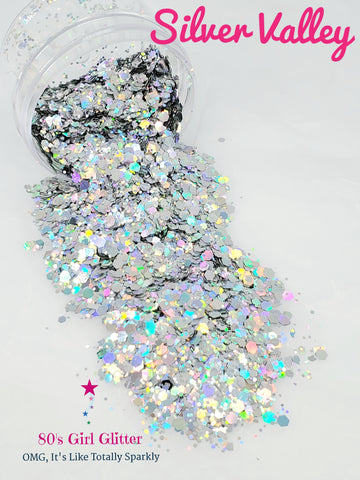 Silver Valley - Glitter - Silver Holographic Chunky Glitter Mix