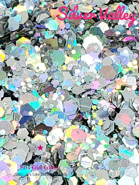 Silver Valley - Glitter - Silver Holographic Chunky Glitter Mix