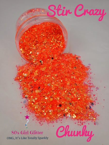 Stir Crazy - Glitter - Orange Iridescent Glitter