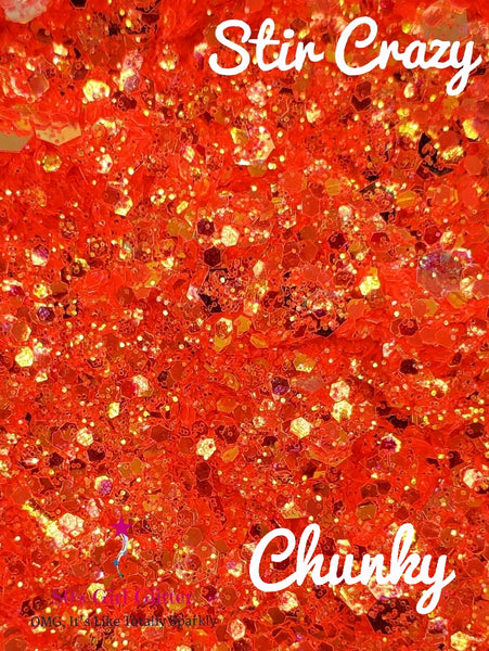 Stir Crazy - Glitter - Orange Iridescent Glitter