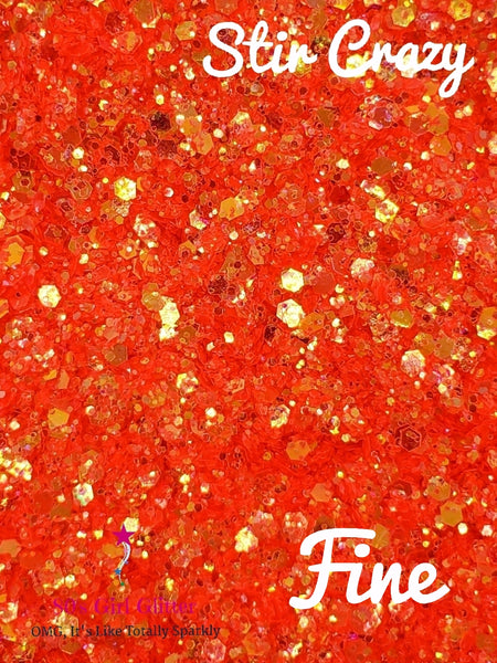 Stir Crazy - Glitter - Orange Iridescent Glitter