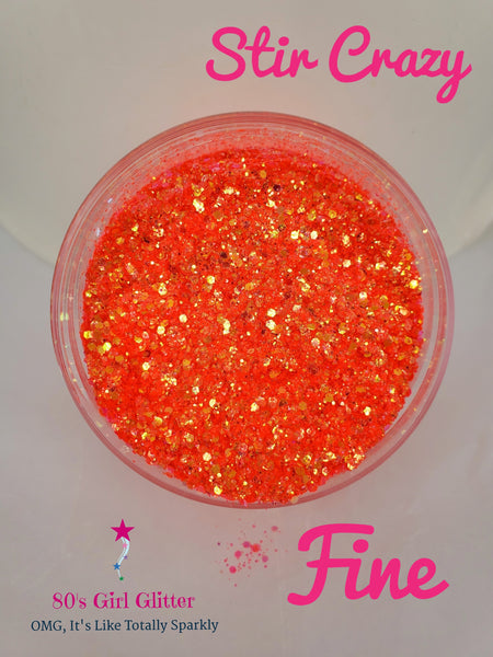 Stir Crazy - Glitter - Orange Iridescent Glitter