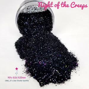 Night of the Creeps - Black Glitter - Fine Sized Black Glitter
